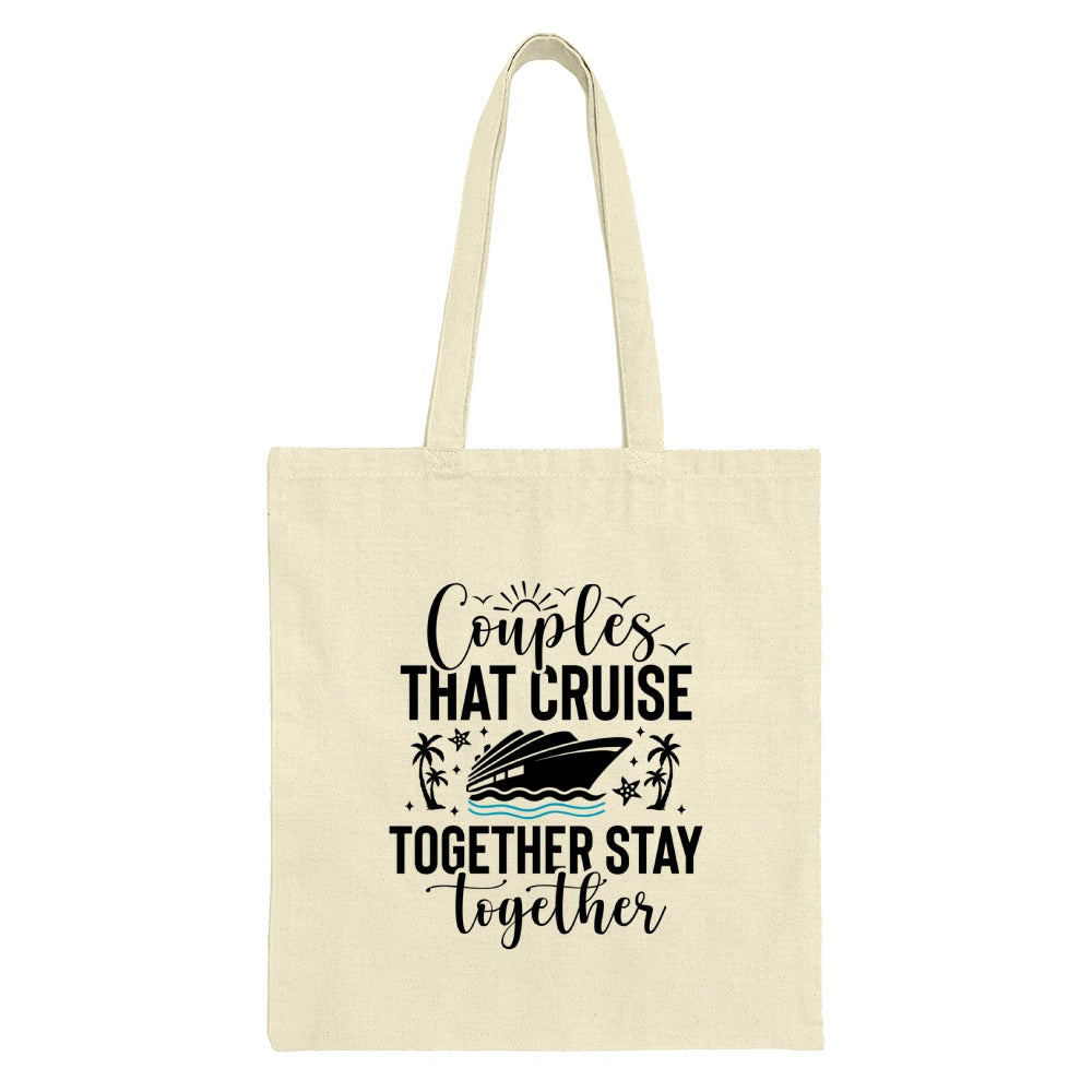 Cruise Couple Tote Bag, Vacation Gift, Matching Couple Gift, Honeymoon Gift, Anniversary Gift, Cruise Trip Souvenir, Cruise Lover Gift - Tawshia
