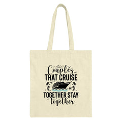 Cruise Couple Tote Bag, Vacation Gift, Matching Couple Gift, Honeymoon Gift, Anniversary Gift, Cruise Trip Souvenir, Cruise Lover Gift - Tawshia