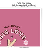 Mini Heart Sign Photographic Prints, Big Love Prints, Aesthetic Room Decor, Hand Sign Prints, Trendy Prints - Tawshia
