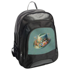Floral Hat Design BackPack, Stylish Bookbag, Unique Travel BackPack, Fashionable School Bag, Back to School Gift, Trendy BackPack - Tawshia