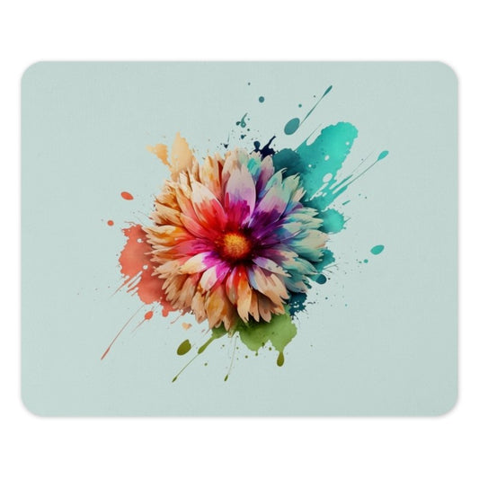 Floral Mouse Pad, Watercolor Flower, Artistic Mousepad, Unique Office Decor, Colorful Computer Accessory, Flower Lover Gift, Trendy Desk Mat - Tawshia