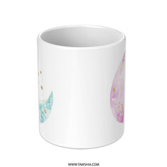Watercolor Moon Mug, Celestial Coffee Cup, Stars Mug, Night Sky Mug, Dreamy Mug, Gift Idea, Unique Coffee Mug, Magical Mug, Pastel Colors SKU: MG10004209 - Tawshia