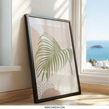 Palm Leaf Wall Art, Boho Decor, Tropical Print, Botanical Illustration, Minimalist Art Print, Home Decor, Aesthetic Room Decor - Tawshia