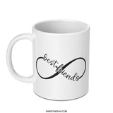 Best Friends Infinity Mug, Friendship Gift, Gift For Bestie, Personalized Mug, Best Friend Forever Mug, Special Friend Mug, Coffee Mug - Tawshia