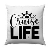 Cruise Life Pillow, Nautical Home Decor, Vacation Pillow, Ocean Lover Gift, Sailing Throw Pillow, Boat Wheel Cushion, Cruise Addict Gift - Tawshia