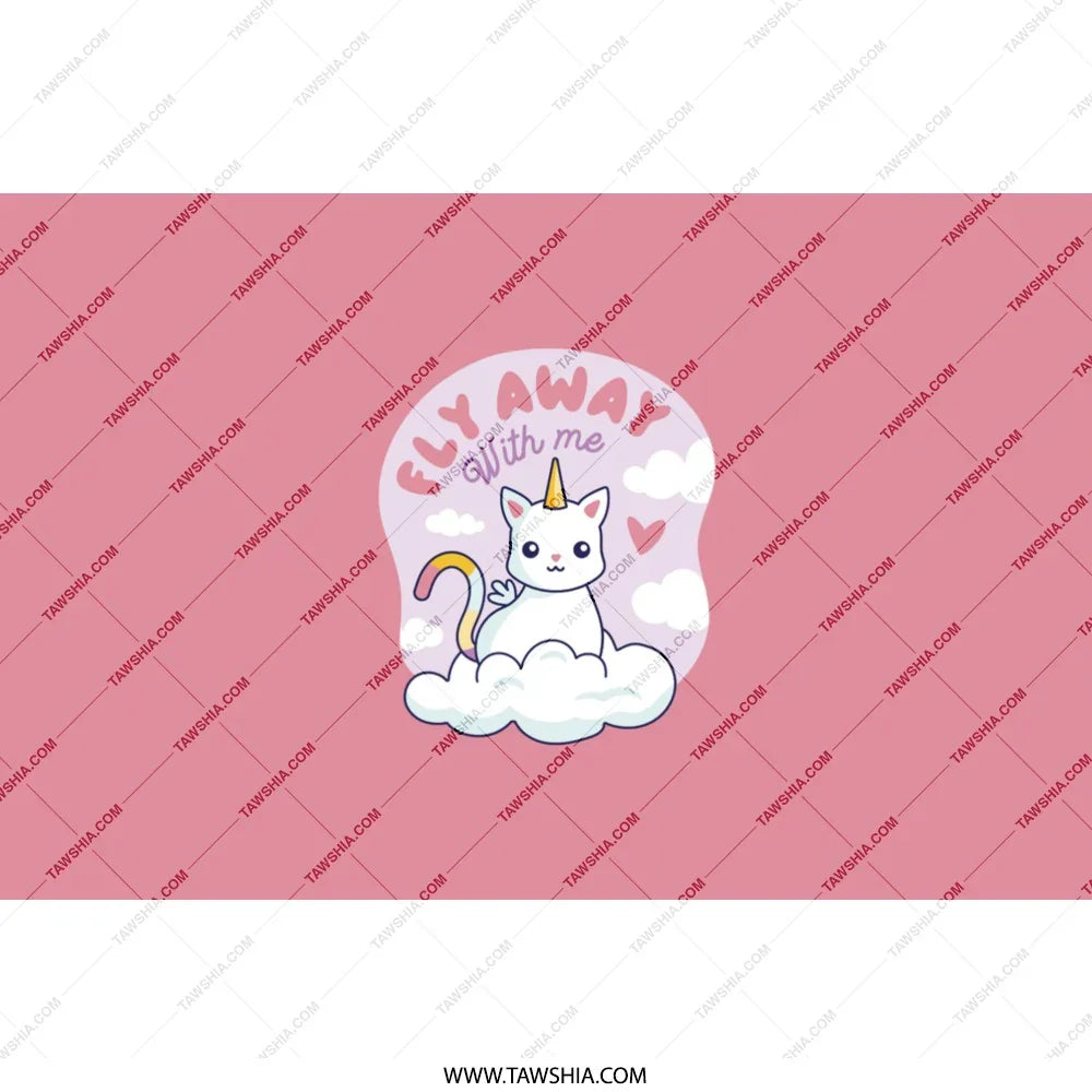 Fly Away With Me Cat Unicorn Graphic product