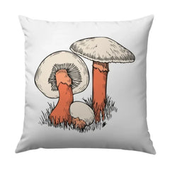 Mushroom Pillow, Fungi Art Pillow, Botanical Cushion, Nature Inspired Decor, Decorative Pillow, Accent Pillow, Home Decor - Tawshia