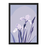 Iris Flower Wall Art, Floral Home Decor, Botanical Print, Purple Iris, Minimalist Art, Modern Wall Hanging, Nature Inspired Gift - Tawshia