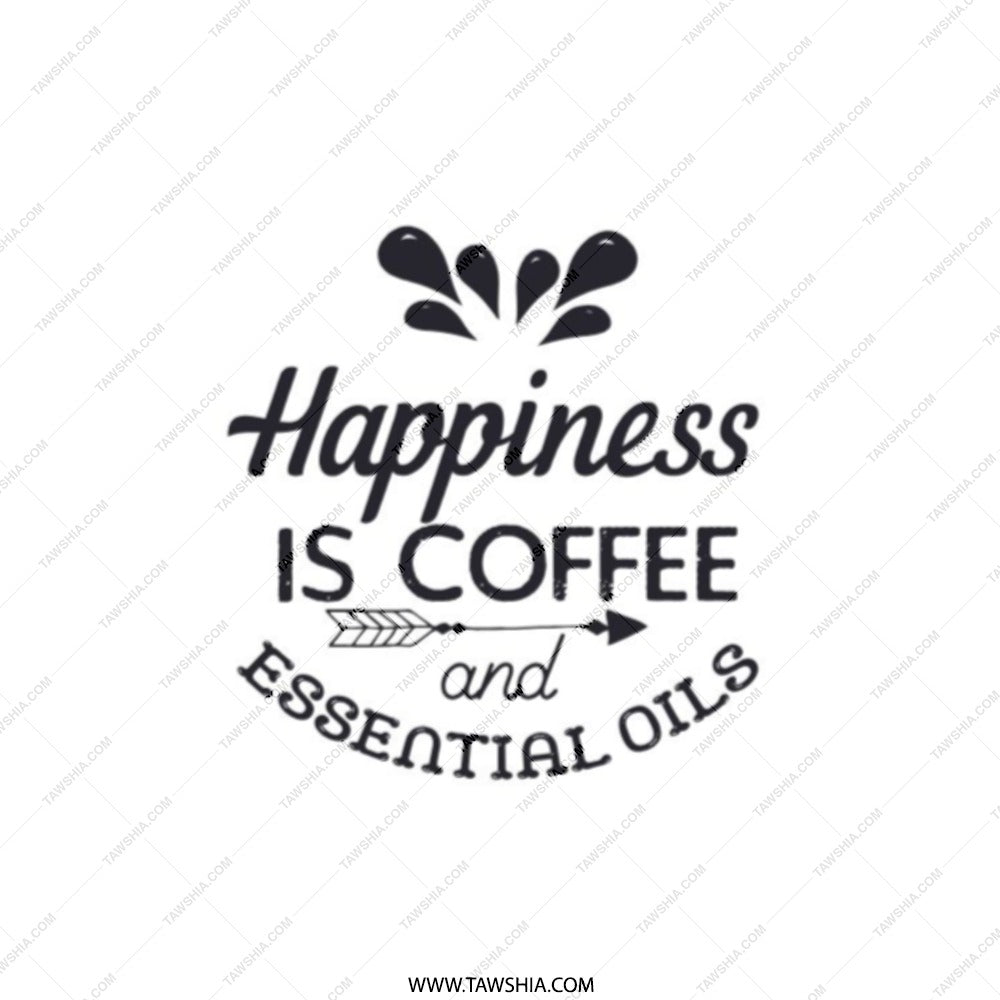 Coffee Essential Oils Pocket Mirror, Happiness Compact Mirror, Cute Gift for Her, Motivational Pocket Mirror, Beauty on the Go Mirror - Tawshia