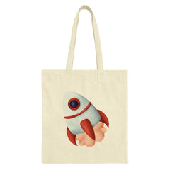 Rocket Ship Tote Bag, Space Travel Bag, Kids Room Decor, Outer Space Gift, Cartoon Rocket, Fun Gift, Stylish Bag, Everyday Tote - Tawshia