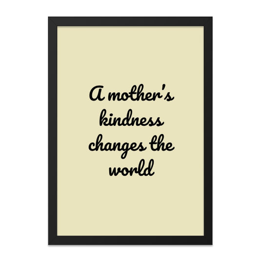 Mother Kindness Wall Art, Inspirational Quote Print, Mothers Day Gift, Home Decor, Positive Affirmation Art, Family Wall Decor - Tawshia