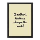 Mother Kindness Wall Art, Inspirational Quote Print, Mothers Day Gift, Home Decor, Positive Affirmation Art, Family Wall Decor - Tawshia
