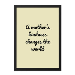 Mother Kindness Wall Art, Inspirational Quote Print, Mothers Day Gift, Home Decor, Positive Affirmation Art, Family Wall Decor - Tawshia