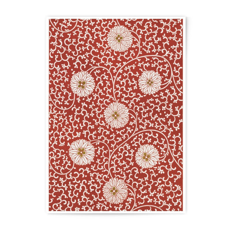 Floral Photographic Print, Japanese Art Print, Red and White Decor, Botanical Wall Art, Flower Photography, Asian Inspired Print - Tawshia