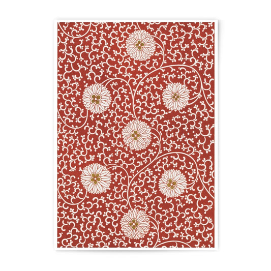 Floral Photographic Print, Japanese Art Print, Red and White Decor, Botanical Wall Art, Flower Photography, Asian Inspired Print - Tawshia
