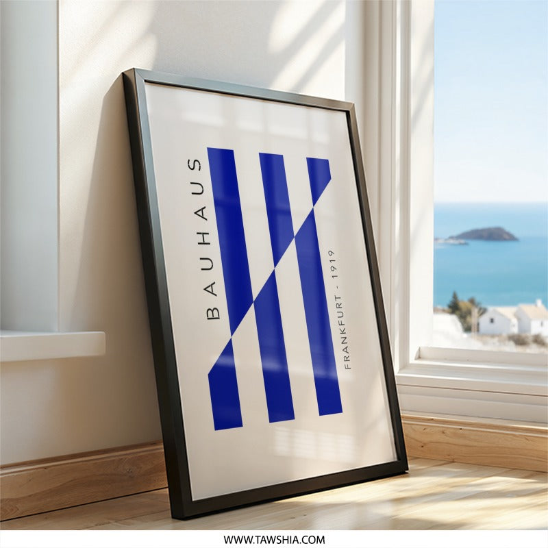 Bauhaus Wall Art Print, Modern Art Print, Frankfurt 1919, Geometric Art, Minimalist Wall Decor, Abstract Art Poster, Home Decor - Tawshia