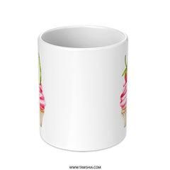 Watermelon Cupcake Mug, Cute Dessert Mug, Foodie Gift, Funny Cupcake Mug, Unique Mug Design, Sweet Treat Mug, Novelty Mug, Kitchen Decor - Tawshia