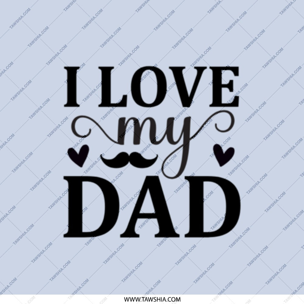 I Love My Dad Pocket Mirror, Father's Day Gift, Dad Birthday Present, Gift for Him, Pocket Mirror - Tawshia