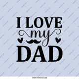 I Love My Dad Pocket Mirror, Father's Day Gift, Dad Birthday Present, Gift for Him, Pocket Mirror - Tawshia