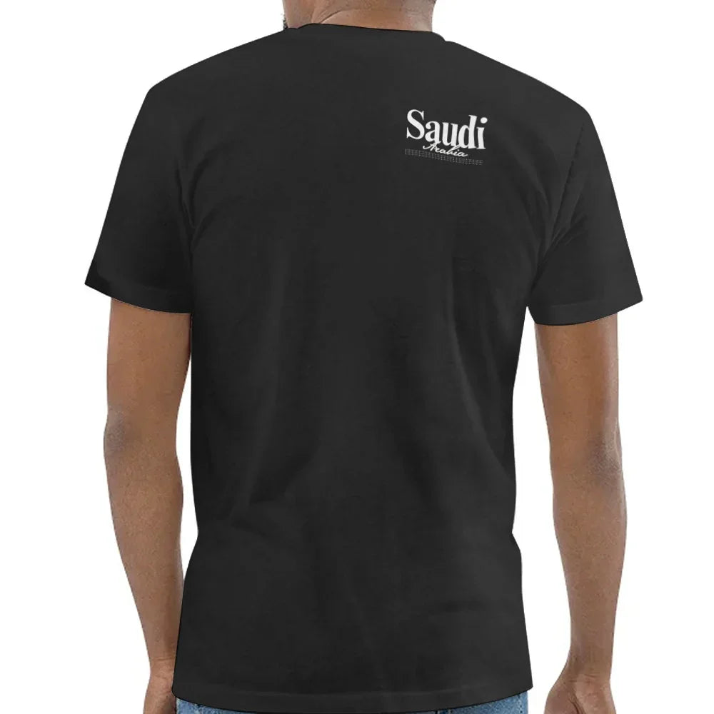 Saudi Arabia Themed Casual Black T-Shirt product