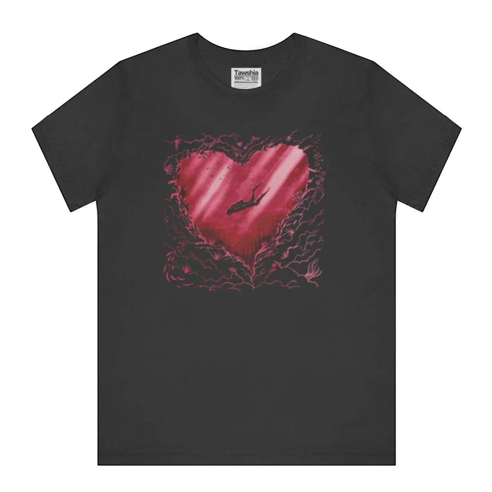 Heart Shaped Design with Diver Graphic T-Shirt product