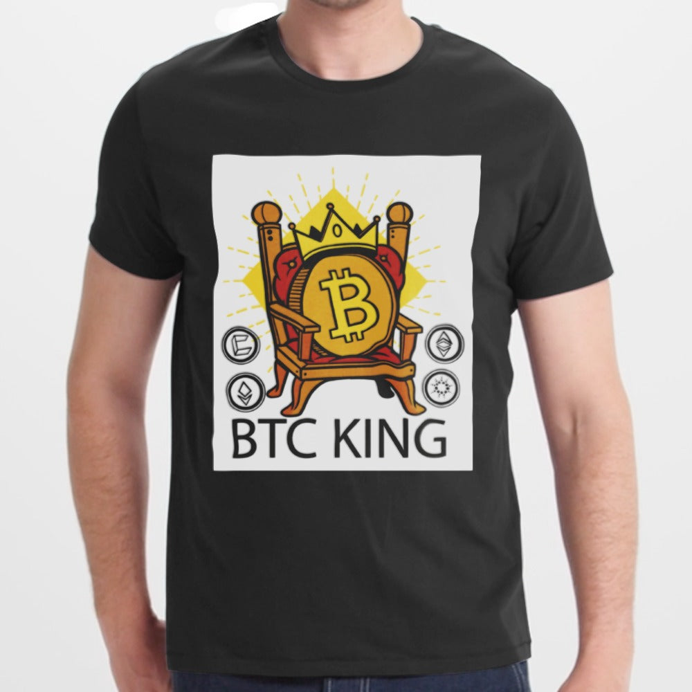 BTC King Graphic Tee for Cryptocurrency Enthusiasts product