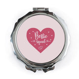 Bestie Squad Pocket Mirror, Gift for Best Friend, Cute Heart Design, Makeup Mirror, Travel Mirror, Compact Mirror, Friendship Gift - Tawshia