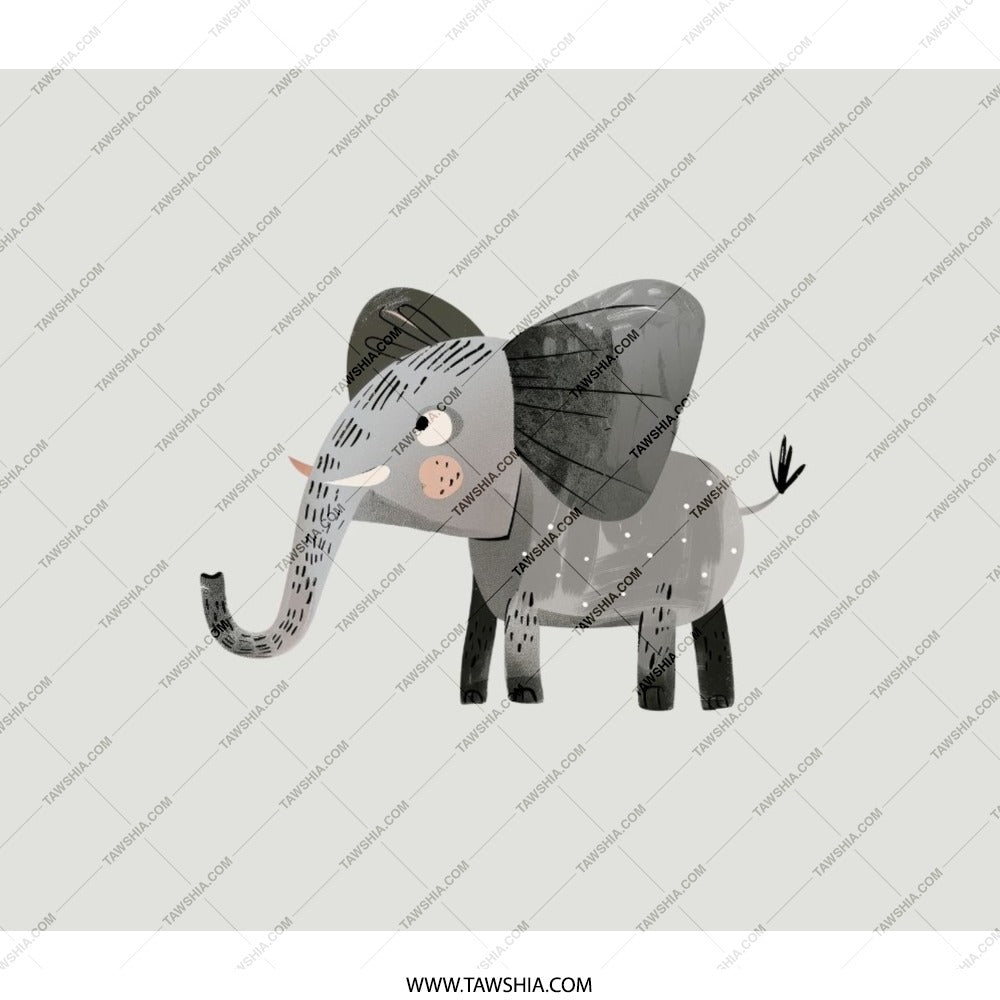 Cute Elephant Backpack, Cartoon Animal Print, School Bag, Kids Backpack, Travel Backpack, Fun Backpacks, Novelty Backpack, Gift Idea - Tawshia