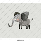 Cute Elephant Backpack, Cartoon Animal Print, School Bag, Kids Backpack, Travel Backpack, Fun Backpacks, Novelty Backpack, Gift Idea - Tawshia