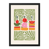 Edible Stack Wall Art, Kitchen Print, Food Art Print, Tomato Pickle Flower Wall Decor, Quirky Art Print, Modern Art, Unique Home Decor - Tawshia