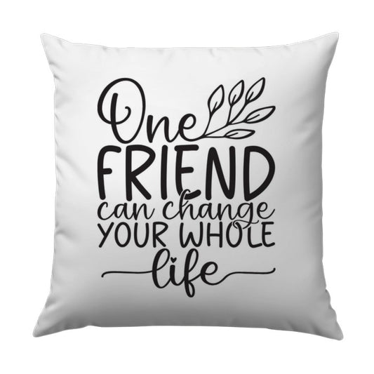 Friendship Quote Pillow, Best Friend Gift, Decorative Throw Pillow, Inspirational Saying, Home Decor Accent Pillow, Friends Forever - Tawshia