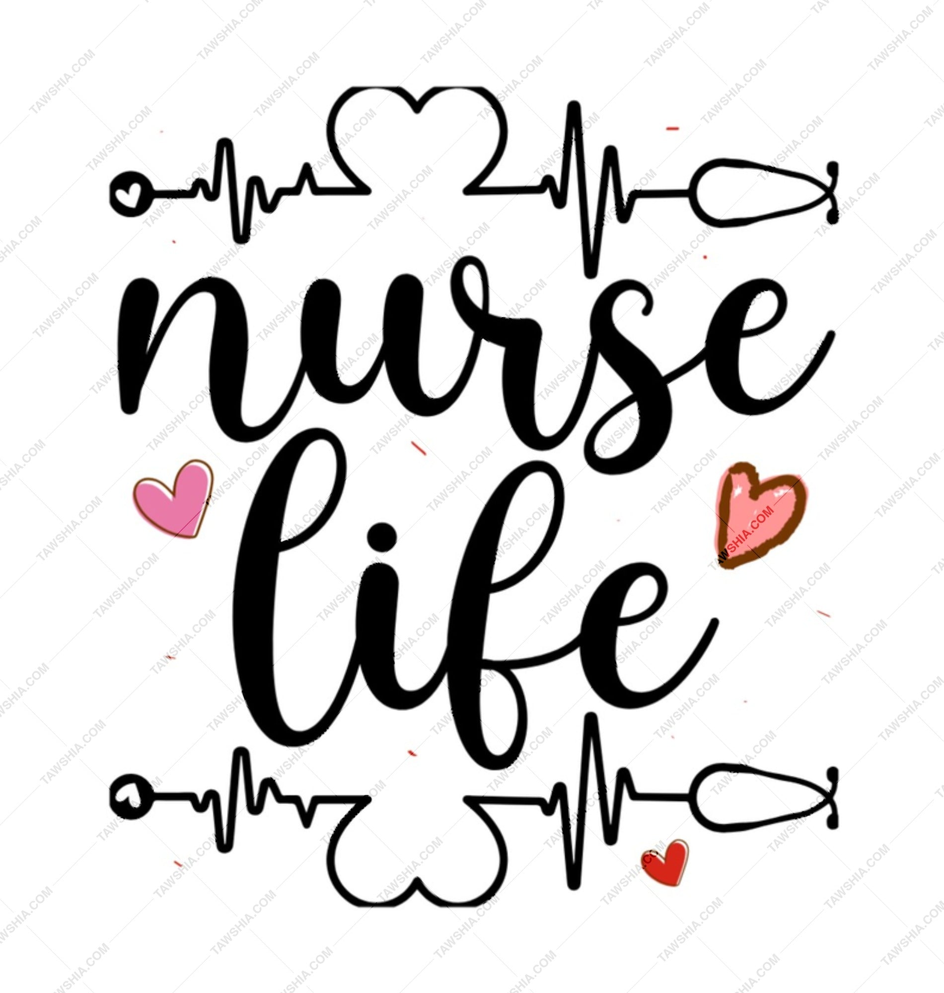 Nurse Life Mug, Gift for Nurses, Nurse Appreciation, Healthcare Mug, Heartbeat, Stethoscope, Nursing School Graduation Gift - Tawshia