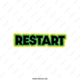 Restart Pillow, Motivational Decor, Word Art Cushion, Inspirational Pillow, Gift Idea, Home Accent, Modern Design Pillow - Tawshia
