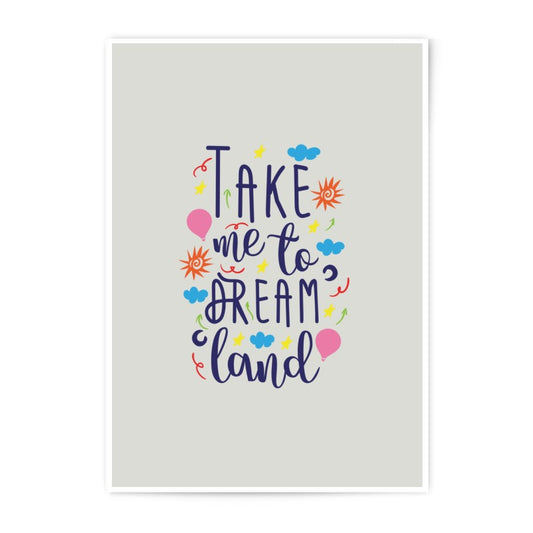 Dreamland Photographic Prints, Take Me To Dreamland Art, Colorful Kids Room Decor, Nursery Wall Art, Whimsical Home Decor - Tawshia