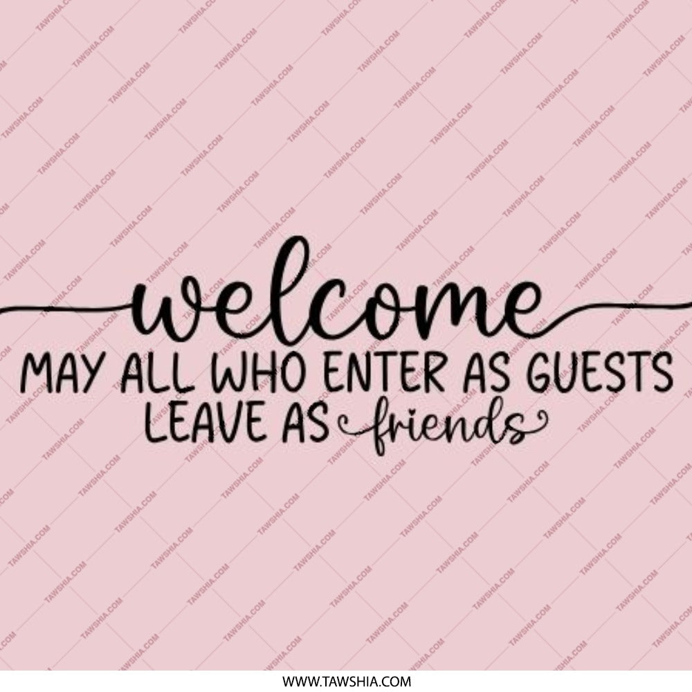 Welcome Friends Pinback Button, Guest Friendships, Home Decor Button, Pink Pinback, Gift Ideas, Party Favor Pinback Button - Tawshia