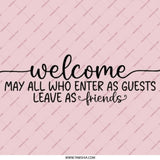 Welcome Friends Pinback Button, Guest Friendships, Home Decor Button, Pink Pinback, Gift Ideas, Party Favor Pinback Button - Tawshia