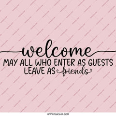 Welcome Friends Pinback Button, Guest Friendships, Home Decor Button, Pink Pinback, Gift Ideas, Party Favor Pinback Button - Tawshia