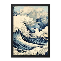 Japanese Wave Art, Ocean Wall Art, Sea Wave Print, Coastal Decor, Nautical Art, Japanese Art, Wave Artwork, Sea Wall Art, Blue Wave - Tawshia