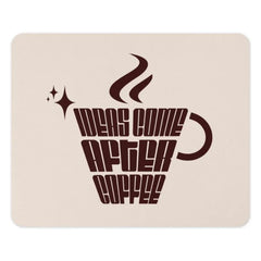 Ideas Come After Coffee Mouse Pad, Retro Coffee Lover Gift, Funny Desk Decor, Work From Home, Coffee Cup Mousepad, Cute Office Accessory - Tawshia