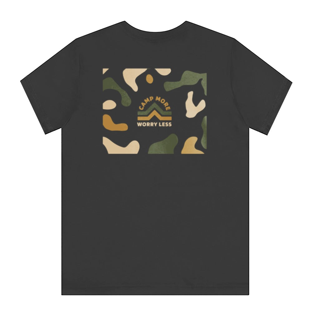 Camp More Worry Less Camouflage Print T-Shirt product type