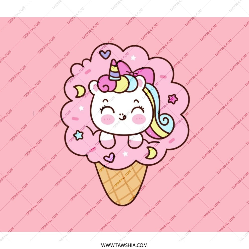 Cute Unicorn Backpack, Ice Cream Cone Backpack, Kawaii Unicorn School Backpack, Fun Backpack, Gift for Girls, Kids Backpack (139 characters) - Tawshia