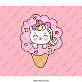 Cute Unicorn Backpack, Ice Cream Cone Backpack, Kawaii Unicorn School Backpack, Fun Backpack, Gift for Girls, Kids Backpack (139 characters) - Tawshia