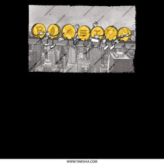 Cartoon Gold Coins on Building Beam Product
