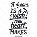 Dream Wish Heart Tote Bag, Inspirational Quote Bag, Motivational Tote, Canvas Tote Bag, Gift for Her, Everyday Bag, Trendy Tote Bags - Tawshia