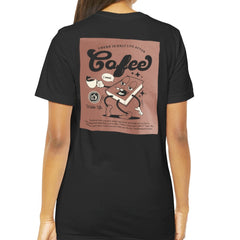 Coffee Themed Graphic T-Shirt Back Printed product