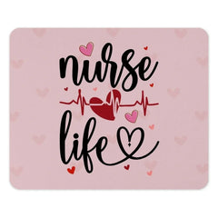 Nurse Life MousePad, Heartbeat Design, Medical Professional Gift, Valentines Day Nurse Gift, Nurse Appreciation, Nurse Week, Unique Office - Tawshia