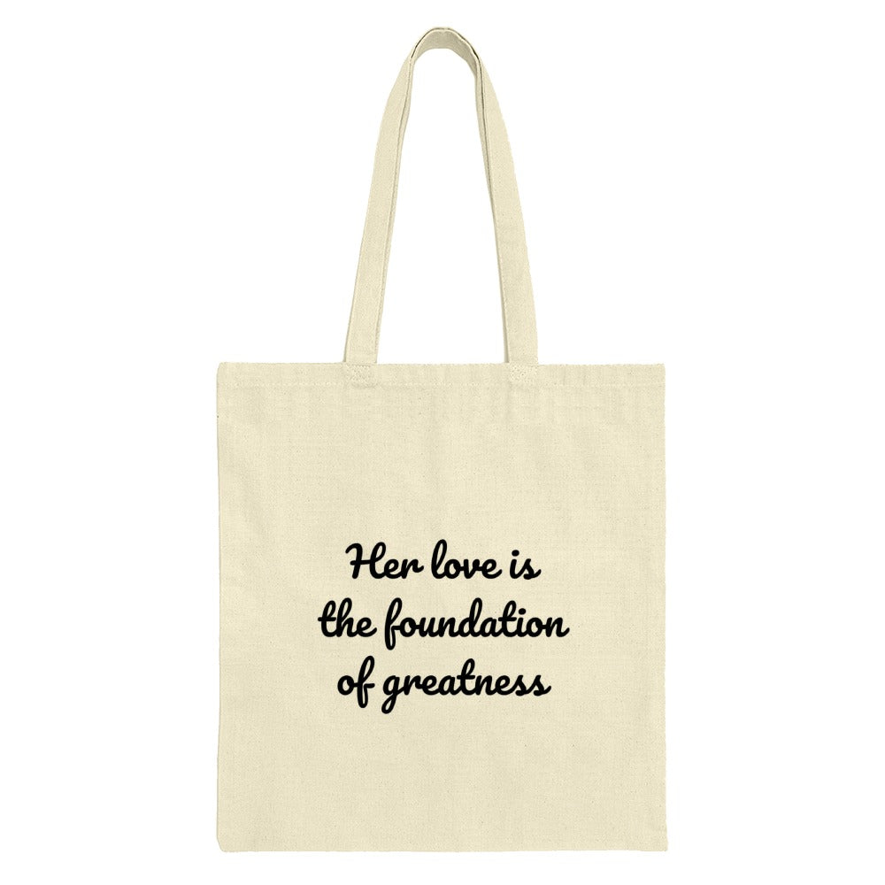 Love Foundation Tote Bag, Motivational Quote Bag, Inspirational Tote, Gift for Her, Everyday Bag, Book Bag, Teacher Gift - Tawshia