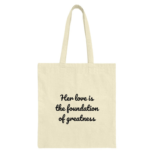 Love Foundation Tote Bag, Motivational Quote Bag, Inspirational Tote, Gift for Her, Everyday Bag, Book Bag, Teacher Gift - Tawshia