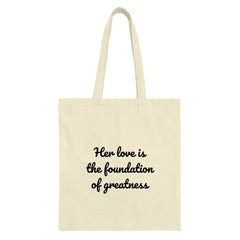 Love Foundation Tote Bag, Motivational Quote Bag, Inspirational Tote, Gift for Her, Everyday Bag, Book Bag, Teacher Gift - Tawshia