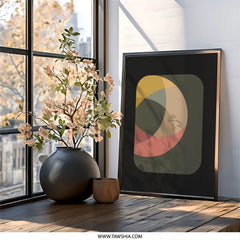 Abstract Shapes Wall Art, Modern Geometric Print, Minimalist Home Decor, Contemporary Art Print, Office Wall Decor - Tawshia